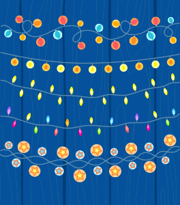 Christmas lights. Free illustration for personal and commercial use.
