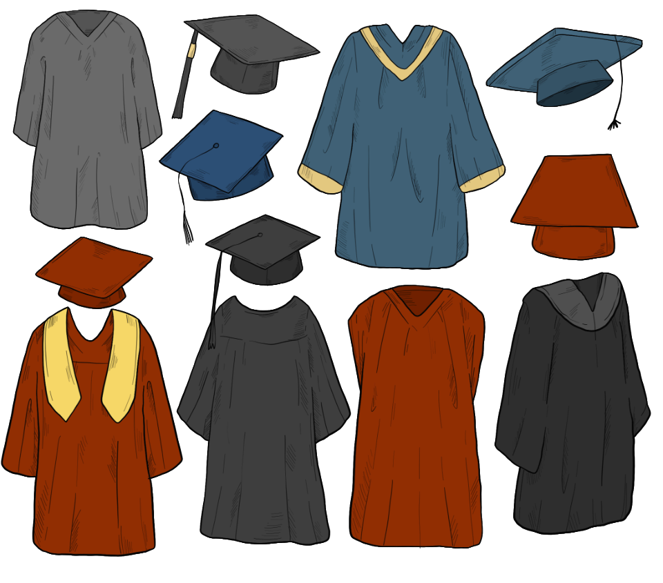 Cap And Gown Free Stock Illustrations Creazilla