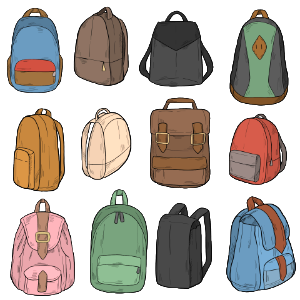 Backpack. Free illustration for personal and commercial use.