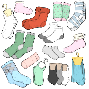 Socks. Free illustration for personal and commercial use.