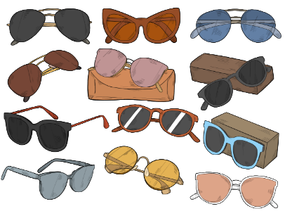 Sunglasses. Free illustration for personal and commercial use.