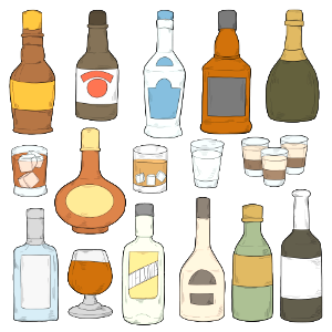 Alcohol. Free illustration for personal and commercial use.