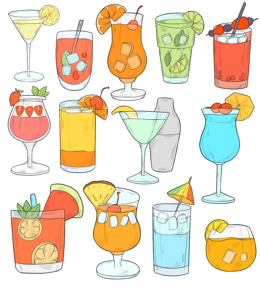 cocktail illustration free download