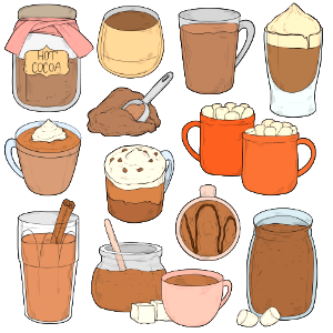 Hot cocoa. Free illustration for personal and commercial use.