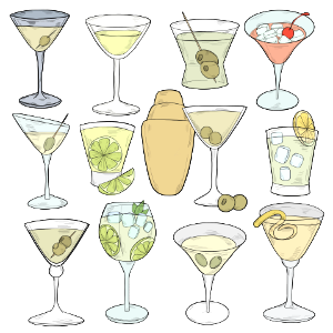 Martini glass. Free illustration for personal and commercial use.