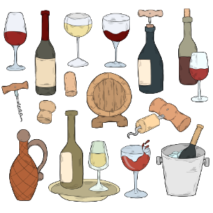 Wine. Free illustration for personal and commercial use.