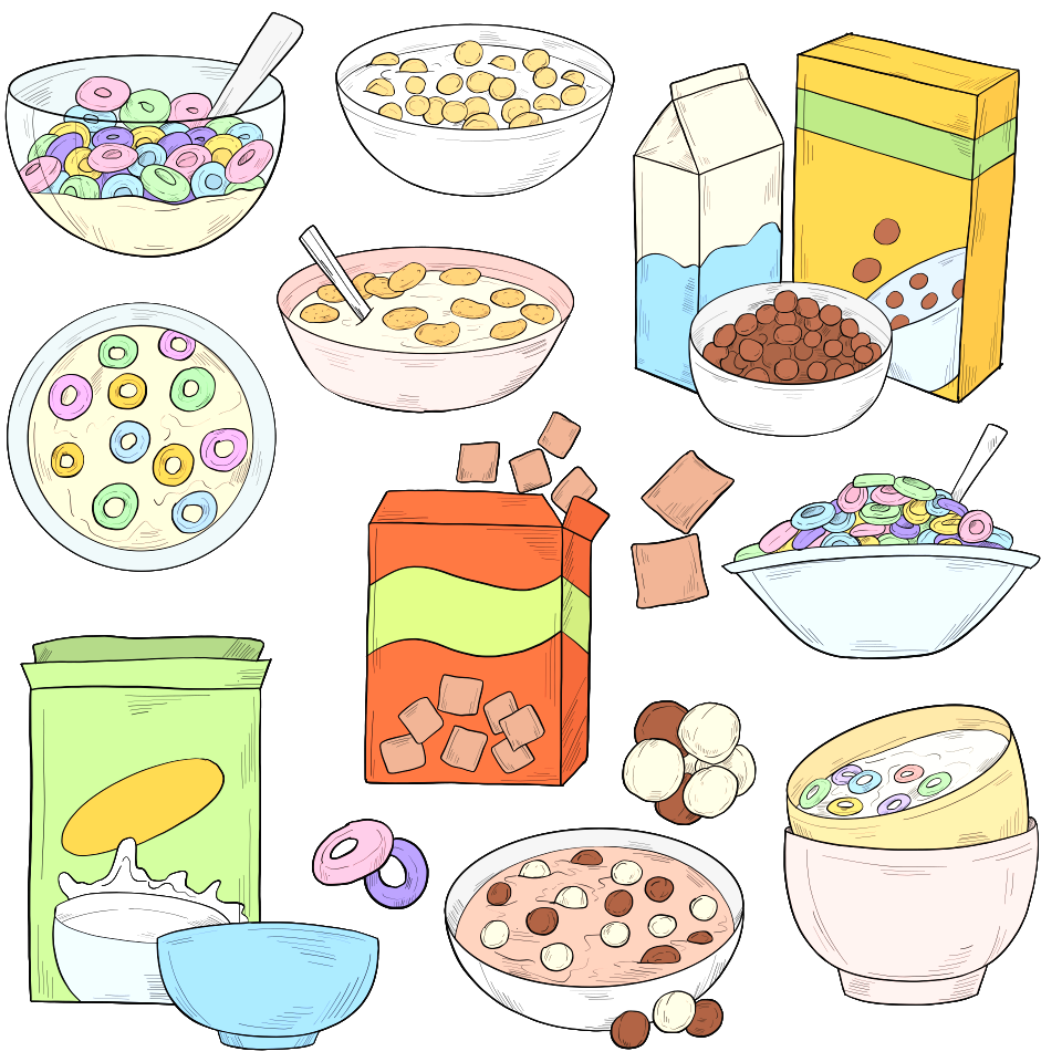 Cereal - Free Stock Illustrations | Creazilla