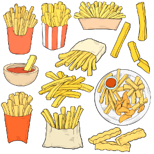 Fries. Free illustration for personal and commercial use.