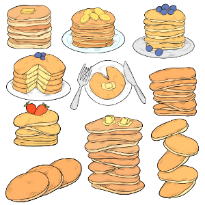 Pancake. Free illustration for personal and commercial use.