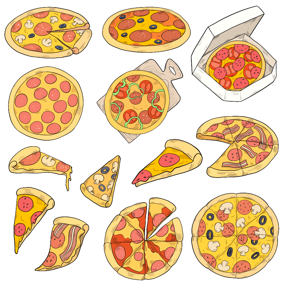 Pizza - Free Stock Illustrations | Creazilla