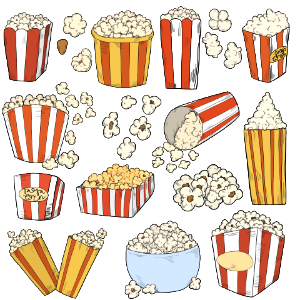 Popcorn. Free illustration for personal and commercial use.