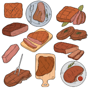 Steak. Free illustration for personal and commercial use.
