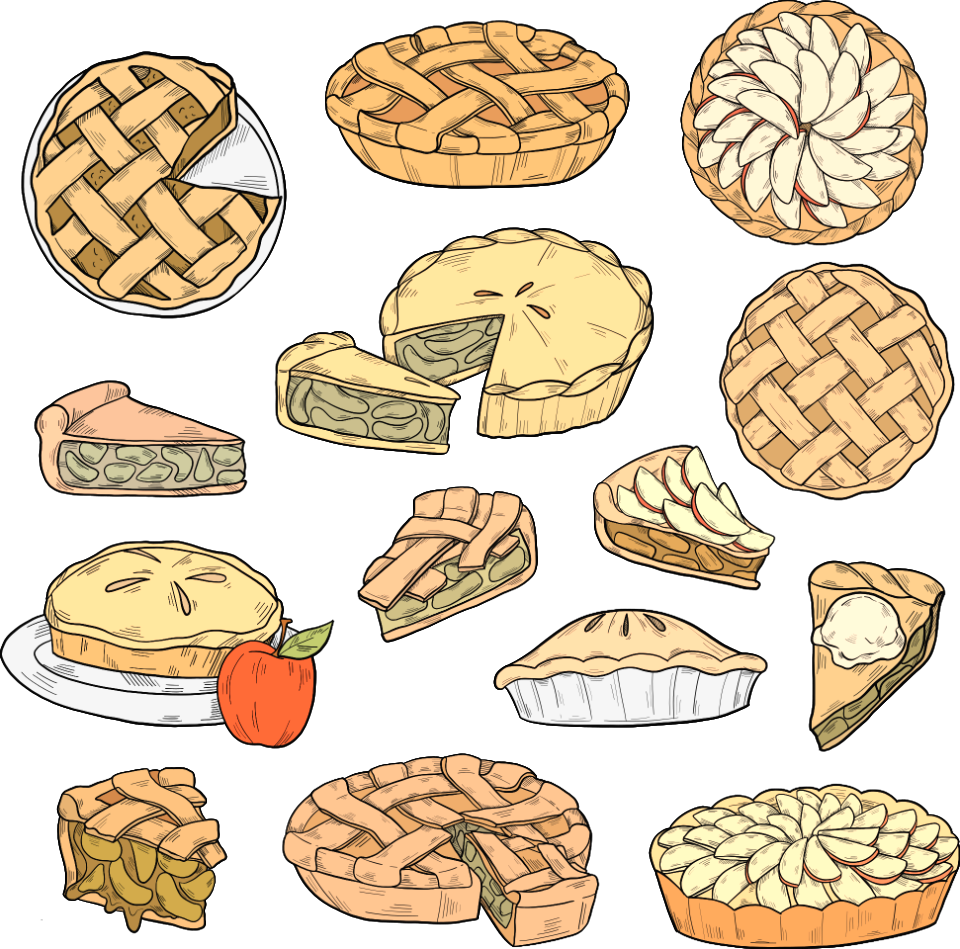 Apple pie. Free illustration for personal and commercial use.