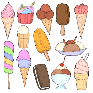 Ice cream. Free illustration for personal and commercial use.