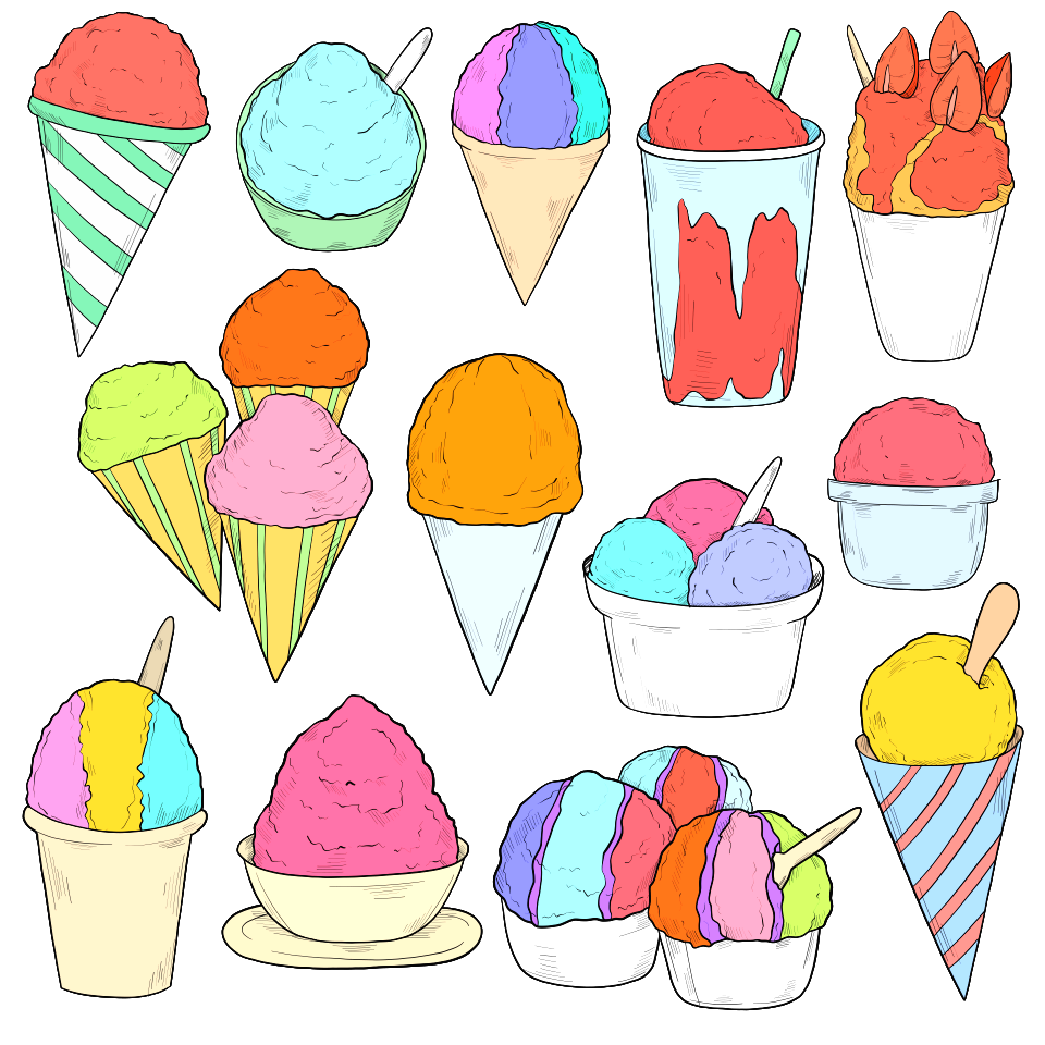 Snow cone Free Stock Illustrations Creazilla