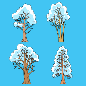 Winter tree. Free illustration for personal and commercial use.