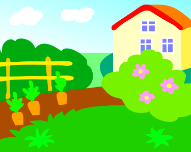 Country house. Free illustration for personal and commercial use.