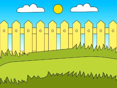 Wooden fence. Free illustration for personal and commercial use.