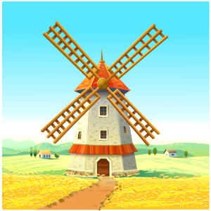 Windmill. Free illustration for personal and commercial use.