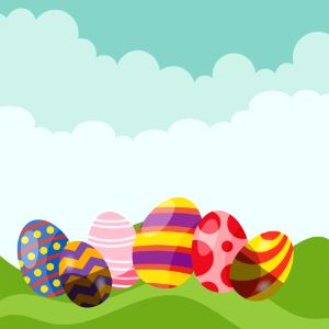 Easter eggs. Free illustration for personal and commercial use.