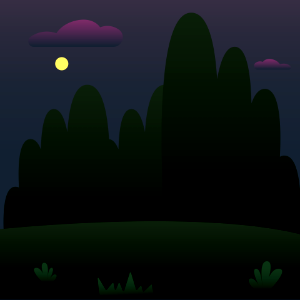 Bush night. Free illustration for personal and commercial use.