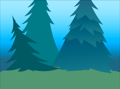 Coniferous trees. Free illustration for personal and commercial use.