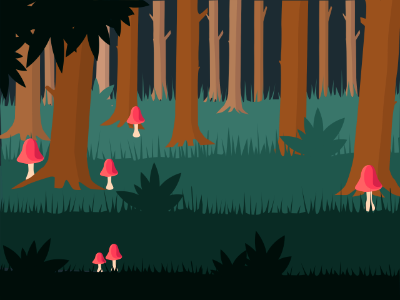 Dark forest. Free illustration for personal and commercial use.