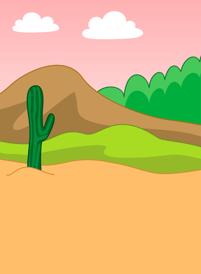 Desert cactus. Free illustration for personal and commercial use.
