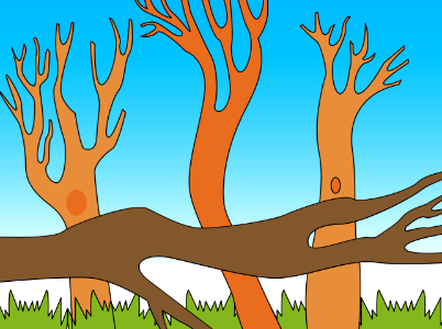 Fallen tree. Free illustration for personal and commercial use.
