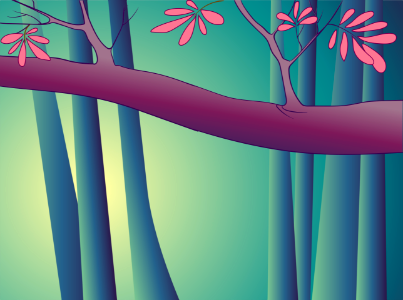 Forest branch. Free illustration for personal and commercial use.