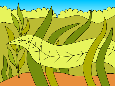 Green grass and leaves. Free illustration for personal and commercial use.