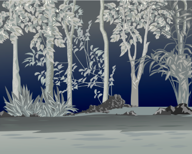 Grey forest. Free illustration for personal and commercial use.