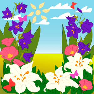 Live flower frame. Free illustration for personal and commercial use.