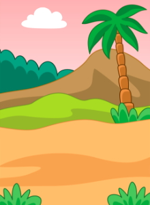 Lonely palm tree. Free illustration for personal and commercial use.