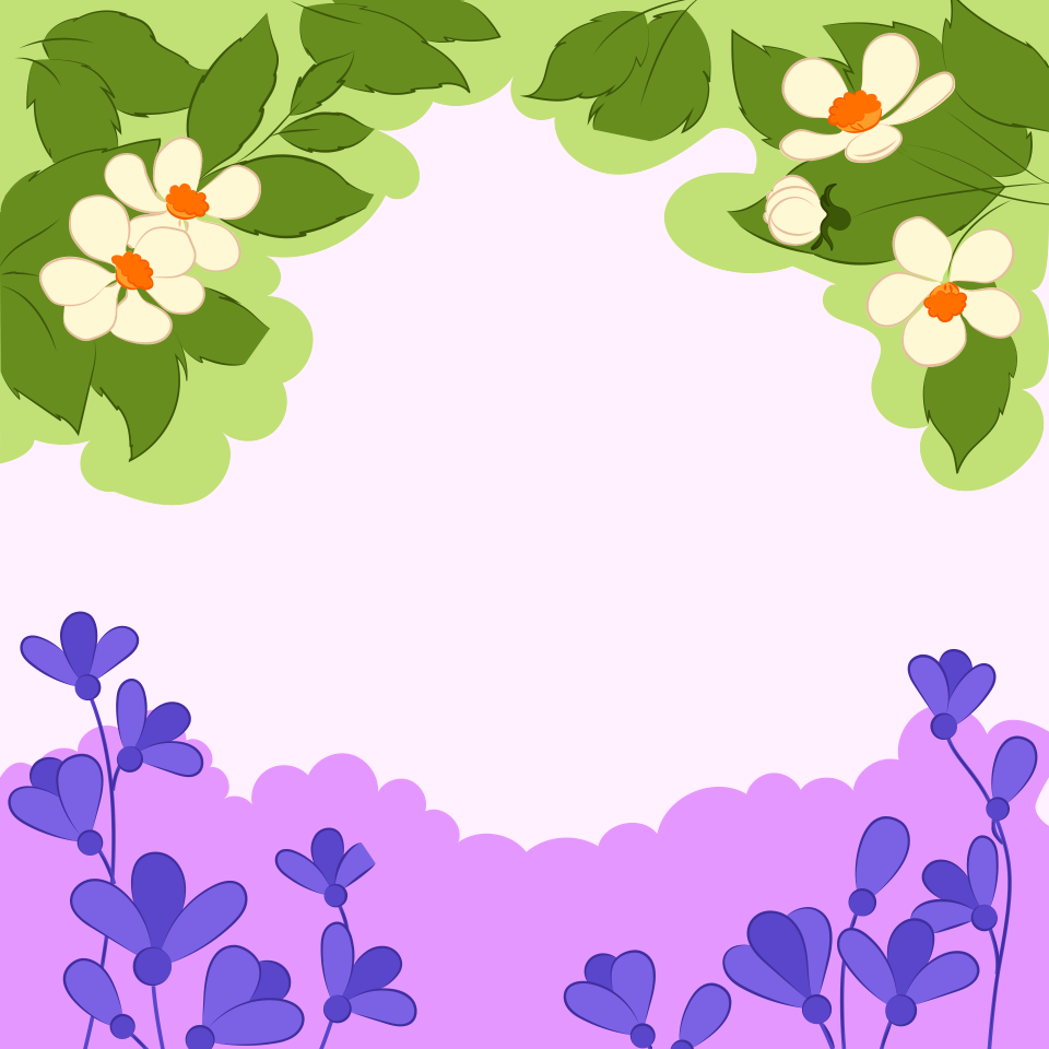 Purple green flowers. Free illustration for personal and commercial use.
