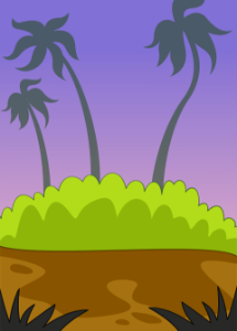Three palm trees. Free illustration for personal and commercial use.