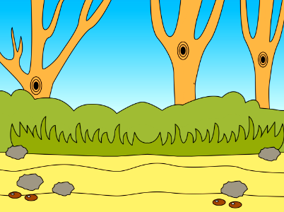 Three tree trunks. Free illustration for personal and commercial use.