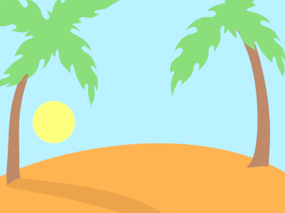 Two palm trees. Free illustration for personal and commercial use.