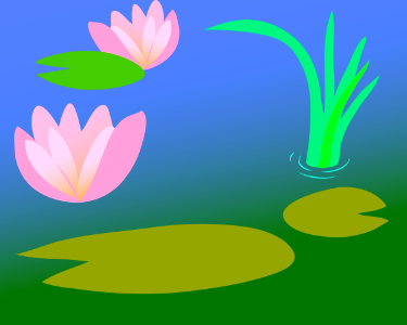 Water lilies. Free illustration for personal and commercial use.