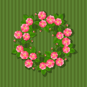 Wreath Flowers Romantic. Free illustration for personal and commercial use.