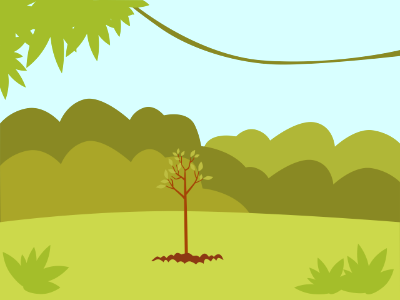 Young planted tree. Free illustration for personal and commercial use.