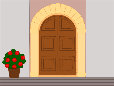 Brown door. Free illustration for personal and commercial use.