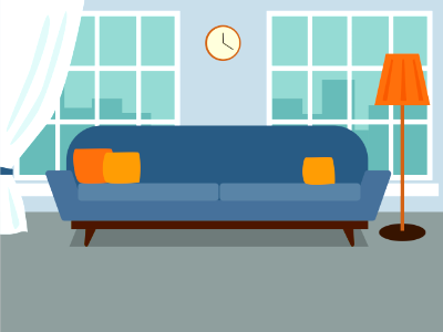 Living room. Free illustration for personal and commercial use.