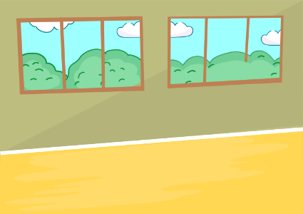 School classroom windows. Free illustration for personal and commercial use.
