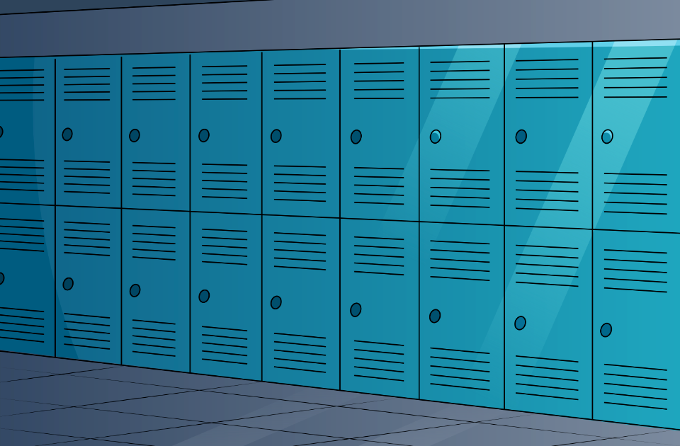 School lockers. Free illustration for personal and commercial use.