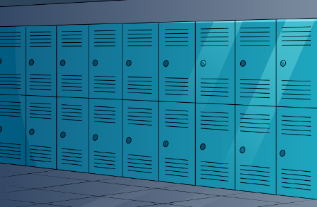 School lockers. Free illustration for personal and commercial use.