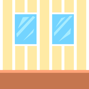 Two windows. Free illustration for personal and commercial use.