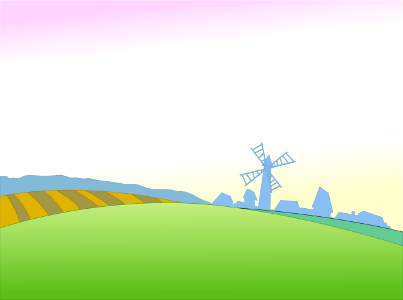 Distant windmill. Free illustration for personal and commercial use.