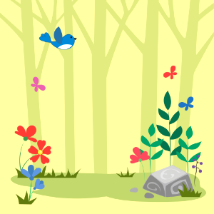 Flowers lawn. Free illustration for personal and commercial use.