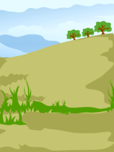 Green hill. Free illustration for personal and commercial use.